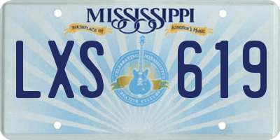 MS license plate LXS619