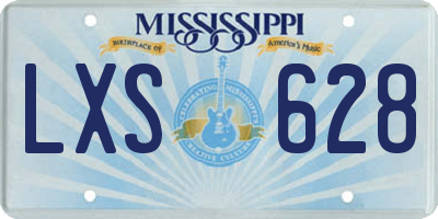 MS license plate LXS628