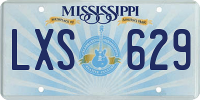 MS license plate LXS629