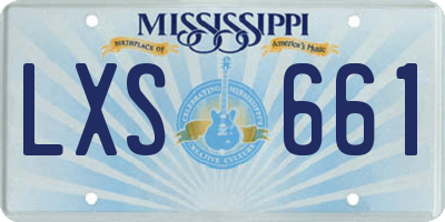 MS license plate LXS661