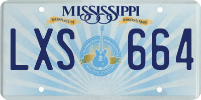 MS license plate LXS664