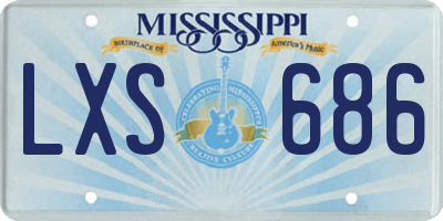 MS license plate LXS686