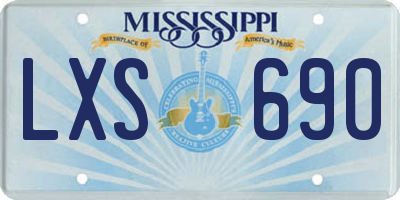 MS license plate LXS690