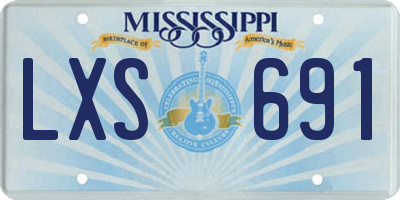 MS license plate LXS691
