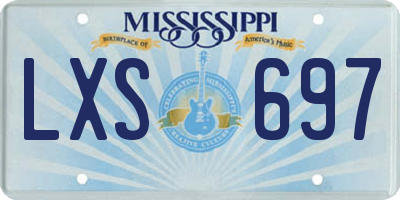 MS license plate LXS697