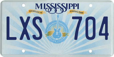 MS license plate LXS704