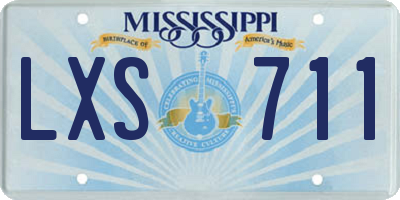 MS license plate LXS711
