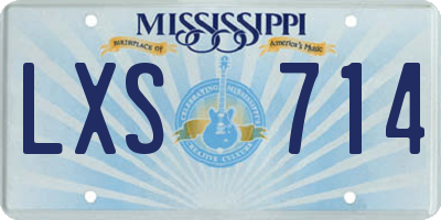 MS license plate LXS714