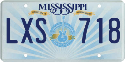 MS license plate LXS718