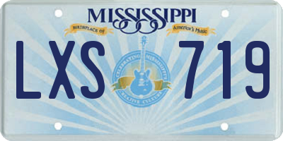 MS license plate LXS719