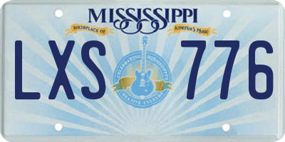 MS license plate LXS776