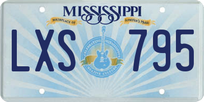 MS license plate LXS795