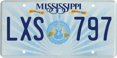 MS license plate LXS797
