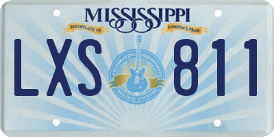 MS license plate LXS811