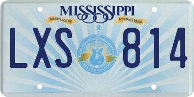 MS license plate LXS814