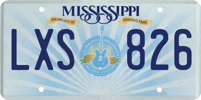 MS license plate LXS826