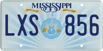 MS license plate LXS856