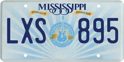 MS license plate LXS895