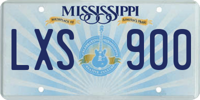 MS license plate LXS900