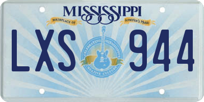 MS license plate LXS944