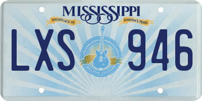 MS license plate LXS946