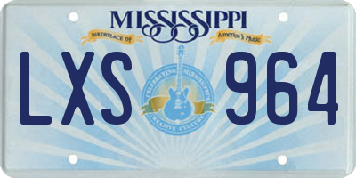 MS license plate LXS964