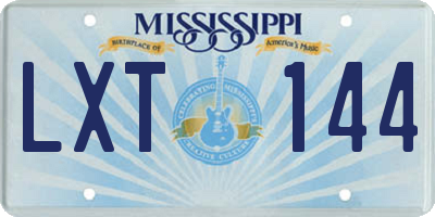 MS license plate LXT144