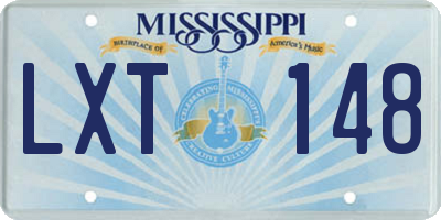 MS license plate LXT148