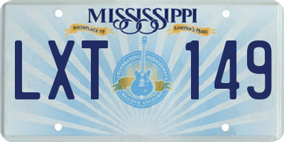 MS license plate LXT149