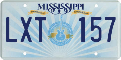 MS license plate LXT157