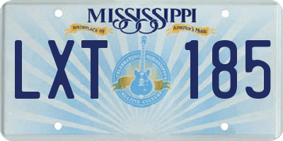 MS license plate LXT185