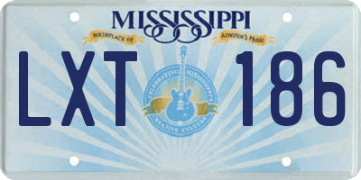 MS license plate LXT186