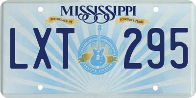 MS license plate LXT295