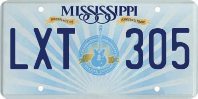 MS license plate LXT305