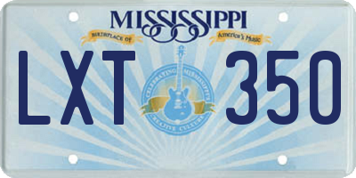 MS license plate LXT350