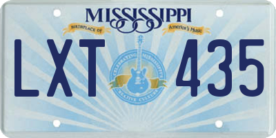 MS license plate LXT435