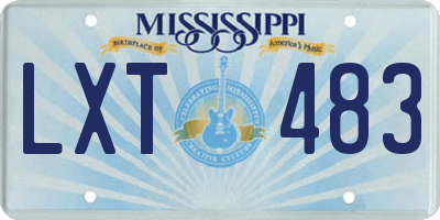 MS license plate LXT483