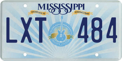 MS license plate LXT484