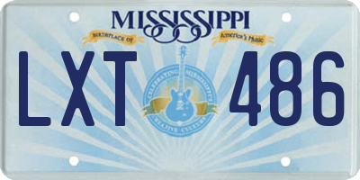 MS license plate LXT486