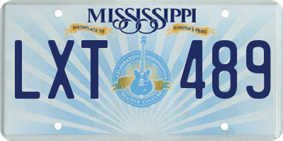 MS license plate LXT489
