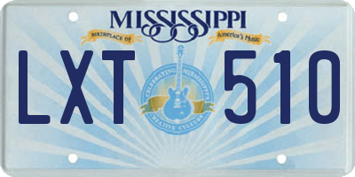 MS license plate LXT510