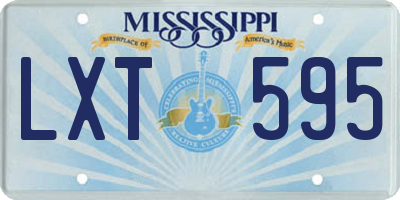 MS license plate LXT595