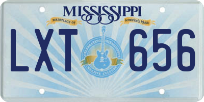 MS license plate LXT656