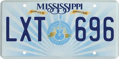 MS license plate LXT696