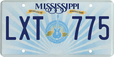 MS license plate LXT775
