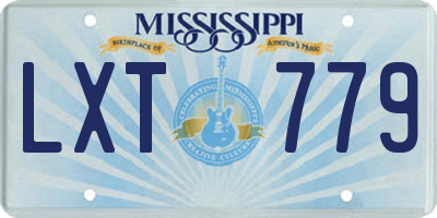 MS license plate LXT779