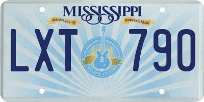 MS license plate LXT790