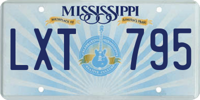 MS license plate LXT795