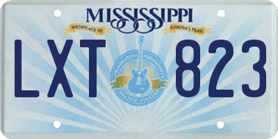 MS license plate LXT823