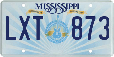 MS license plate LXT873